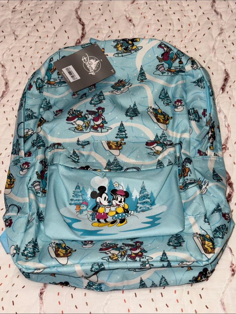 NWT Disney Backpack Mickey Mouse Minnie Mouse with Padded Laptop Pocket